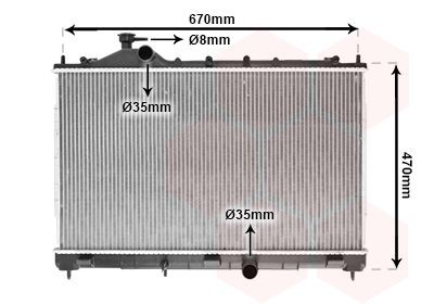VAN WEZEL Engine radiator 32012708 32012708 VAN WEZEL radiator for MITSUBISHI PAJERO / SHOGUN SPORT