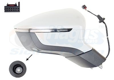 VAN WEZEL Buitenspiegel 4907826 VAN WEZEL 4907826 Buitenspiegel SEAT Tarraco (KN2_) 2.0 TDI 4Drive 200 Pk 2021