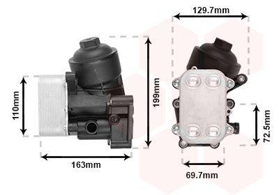 VAN WEZEL Oliekoeler 58013720 Skoda SUPERB Olie-koeler VAN WEZEL 58013720