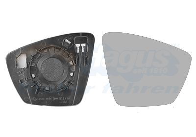 VAN WEZEL Vetro specchio, specchio esterno 7643838 VAN WEZEL 7643838 costo Vetro specchietto Skoda Kodiaq NS originale