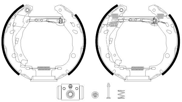 TEXTAR Piduriklotside komplekt 84083201 84083201 Trummelpiduriklotsid RENAULT SUPER 5 TEXTAR
