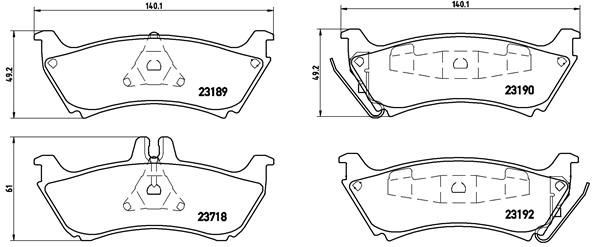 Remblokken BREMBO P 50 044 BREMBO Prime P 50 044 Remblokkenset voor schijfrem MERCEDES-BENZ M-Klasse 2004