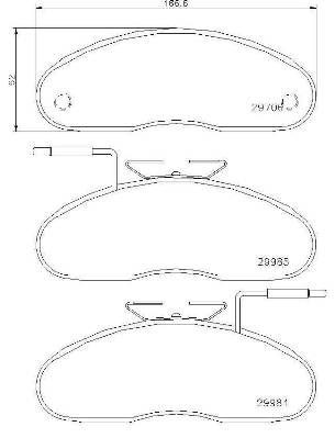 Bremseklosser BREMBO P 56 019 BREMBO Prime P 56 019 Bremseklosser NISSAN CABSTAR E 2001