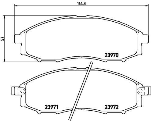 BREMBO Bremseklosser P 56 049 BREMBO P56049 Bremsekloss-sett Cadillac ALLANTÉ originale