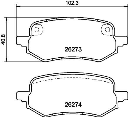 MINTEX Τακάκια φρένων MDB4286 Αγωνιστικά τακάκια MINTEX FORD MDB4286