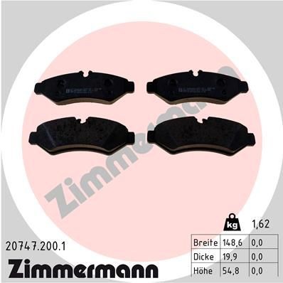 ZIMMERMANN Piduriklotsid 20747.200.1 20747.200.1 ZIMMERMANN Sport piduriklotsid Mercedes-Benz odav