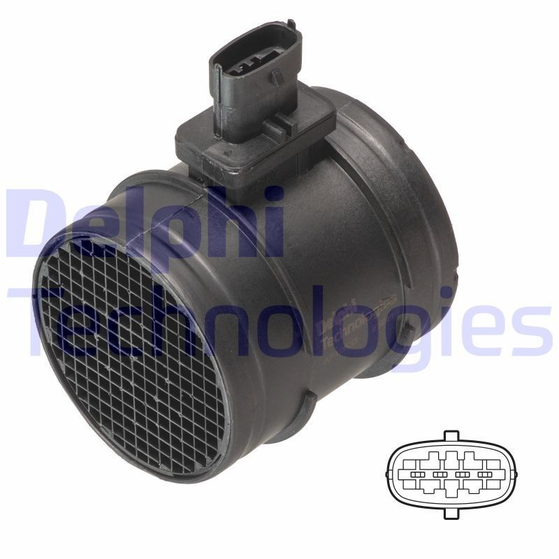 DELPHI Luftmengdemåler AF10633-12B1 Luftmengdemåler Fiat 154 AF10633-12B1 DELPHI