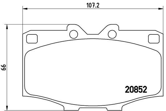 BREMBO Bromsbelägg P 83 006 BREMBO P 83 006 Bromsbelägg TOYOTA Land Cruiser 40 Pick-up (J40) 4.2 (FJ45_P) 121 hk 1977