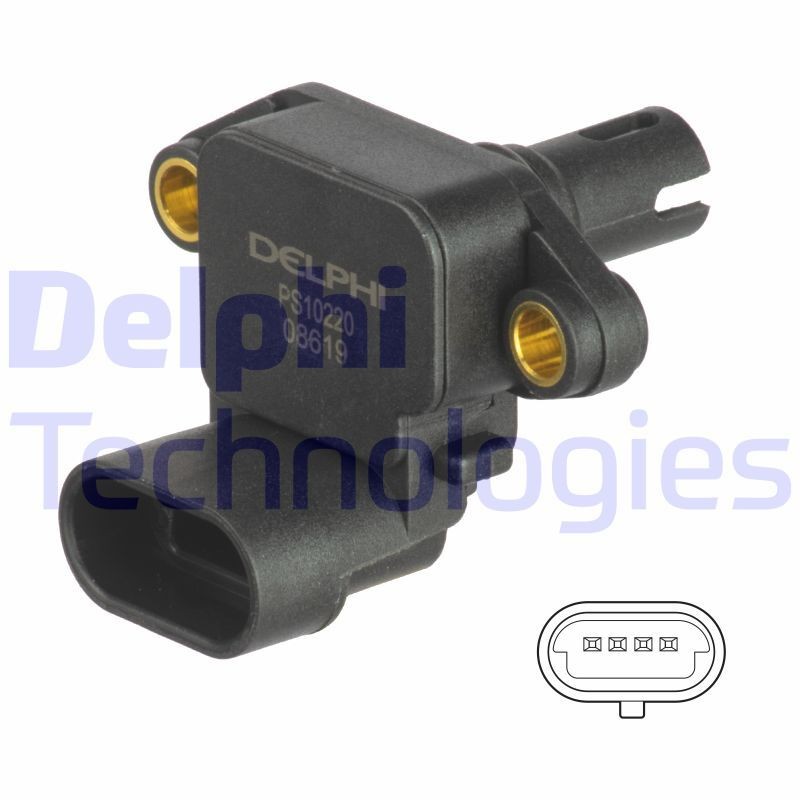 DELPHI Snímač plniaceho tlaku PS10220 Snímač plniaceho tlaku DELPHI TWINGO PS10220 lacné