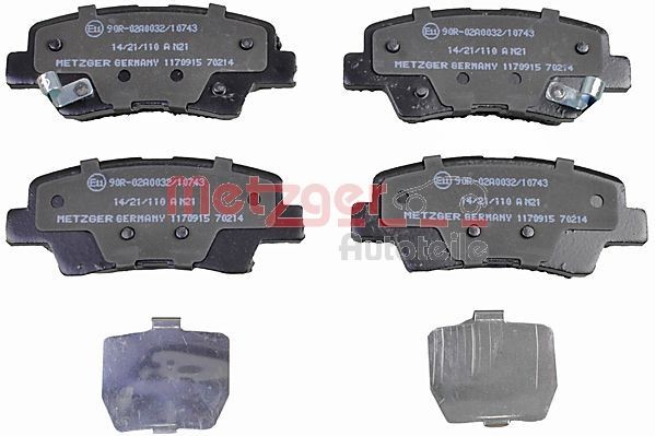METZGER Bremseklosser 1170915 1170915 Sportsbremseklosser METZGER KIA SPORTAGE