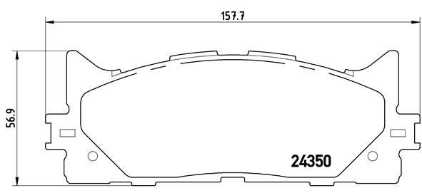 Brake pad set BREMBO P 83 117 BREMBO P 83 117 Brake pads Toyota CAMRY 2012