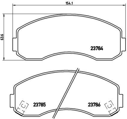 BREMBO Brzdové doštičky/platničky P 99 003 BREMBO P 99 003 Brzdové doštičky/platničky KIA Bongo II Valník / Podvozok 2.2 D 65 KS 1996