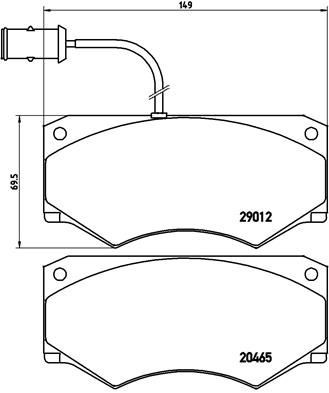 BREMBO Remblokken P A6 013 BREMBO P A6 013 Remblokken IVECO Daily II Van / Station wagon 30-8 V (14914111, 14914117, 14914211, 14914217, 14915111... 84 Pk 1998