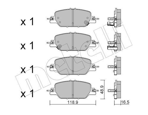 METELLI Bremseklosser 22-1154-0 METELLI 22-1154-0 Bremseklosser