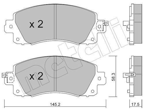 METELLI Bremseklodser 22-1161-0 METELLI 22-1161-0 Bremseklodser SUBARU Impreza V Sedan (GK) 2.0 i AWD (GK7) 154 HK 2020