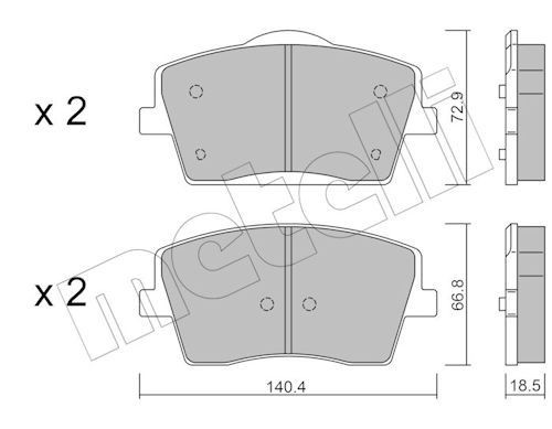 METELLI Pastilhas de travão 22-1186-0 Pastilha de freio METELLI VOLVO 22-1186-0