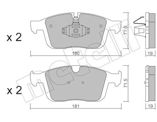 METELLI Pastilhas de travão 22-1188-0 Pastilha de travão VOLVO METELLI 22-1188-0