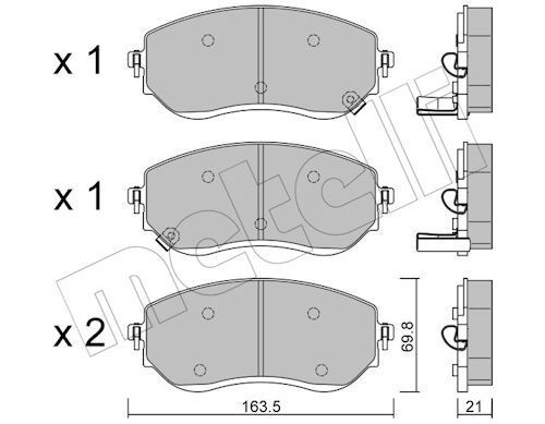 METELLI Remblokken 22-1191-0 METELLI 22-1191-0 Remblokkenset Mercedes X Class 470 originele prijs