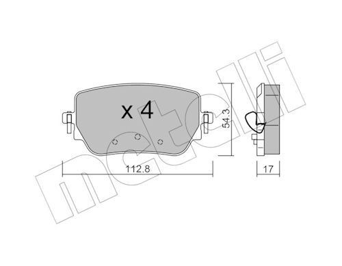 METELLI Bremsbeläge 22-1196-0 METELLI 22-1196-0 EQA (H243) Autoveredelung