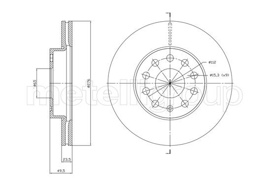 METELLI Disque de frein 23-1767C 23-1767C Disques de frein METELLI SKODA FABIA