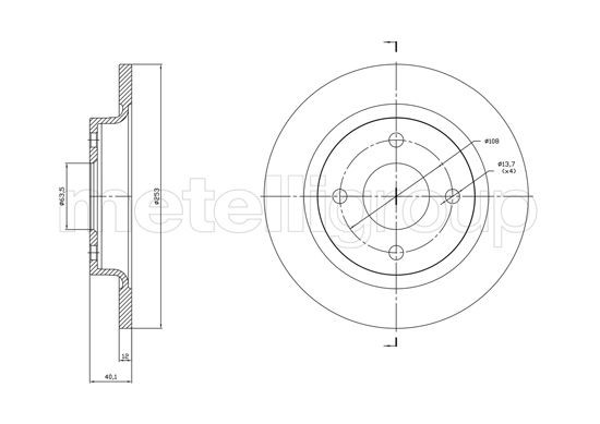 METELLI Piduriketas 23-1846C Pidurikettad METELLI TRANSIT 23-1846C odav