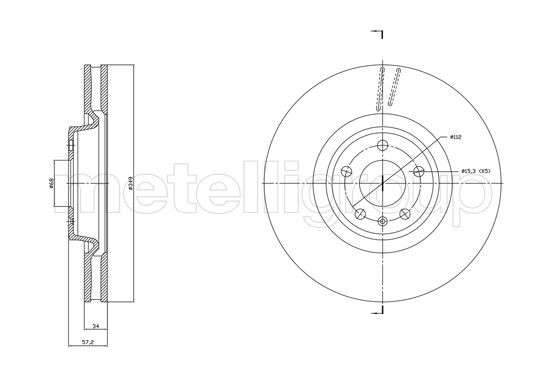 METELLI Δισκόπλακα 23-1865C 23-1865C Δισκόπλακα HYUNDAI TUCSON METELLI