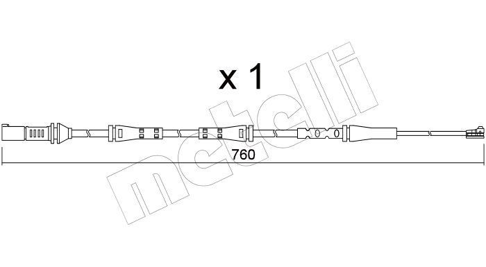 METELLI Waarschuwingscontact, remvoering- / blokslijtage SU.377 Rembloksensor METELLI 6-serie SU.377 goedkoop
