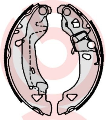 BREMBO Sada brzdových čeľustí S 23 513 S 23 513 Brzdové čeluste FIAT DOBLO BREMBO