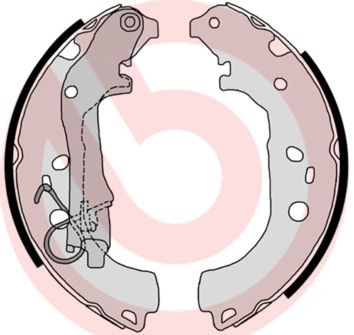 BREMBO Remschoenset S 23 518 BREMBO S23518 Remschoenen set Nissan TRADE originele