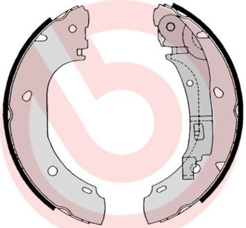 BREMBO Piduriklotside komplekt S 23 525 Trummelpiduriklotsid BREMBO Peugeot 3008 S 23 525