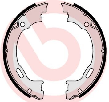 BREMBO Jarrukenkäsarja, seisontajarru S 50 516 Mercedes W460 käsijarrukengät BREMBO S 50 516