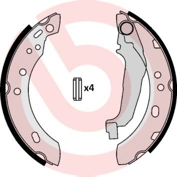 Jogo de maxilas de travão BREMBO S 56 507 BREMBO S 56 507 Kit freio a tambor NISSAN MICRA 2001