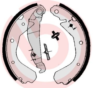BREMBO Remschoenset S 59 508 BREMBO S 59 508 originele Remschoen VAUXHALL NOVA prijs