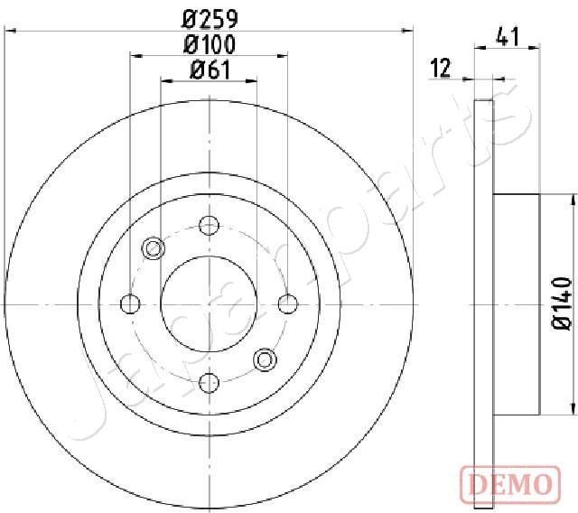 JAPANPARTS Bremseskive DI-0719C JAPANPARTS Sportsbremseskiver SMART DI-0719C