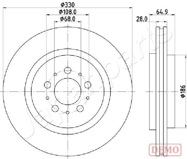 JAPANPARTS Bremžu diski DP-0322C DP-0322C Sporta bremžu diski JAPANPARTS VOLVO XC 90