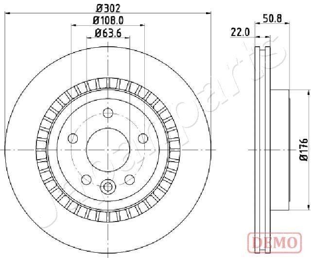 JAPANPARTS Bremžu diski DP-0325C Sporta bremžu diski JAPANPARTS Volvo XC 90 DP-0325C