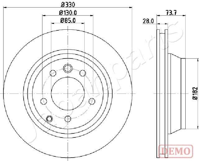 JAPANPARTS Disco de travão DP-0918C DP-0918C Discos de travão desportivos AUDI A6 JAPANPARTS