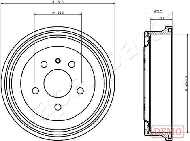 JAPANPARTS Ταμπούρο TA-0413C Ταμπούρο JAPANPARTS Chevrolet EVANDA TA-0413C