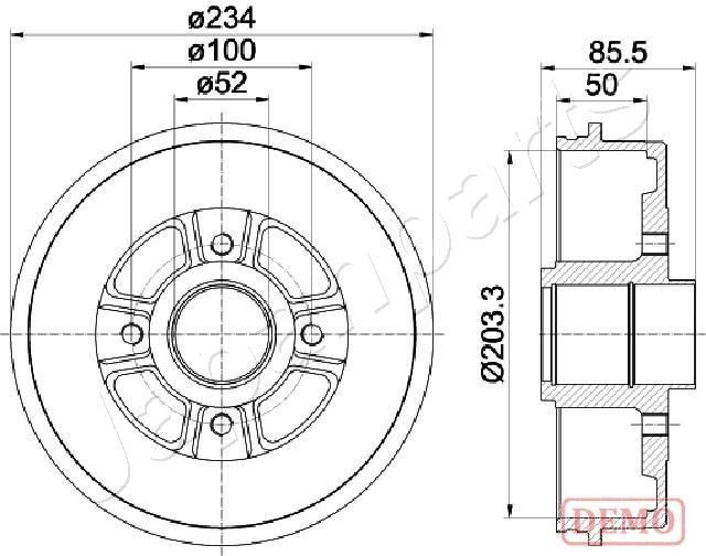JAPANPARTS Remtrommel TA-0702C Remtrommels JAPANPARTS MASTER TA-0702C goedkoop