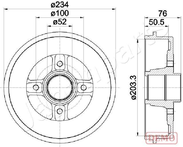 JAPANPARTS Remtrommel TA-0704C TA-0704C Remtrommel RENAULT MASTER JAPANPARTS