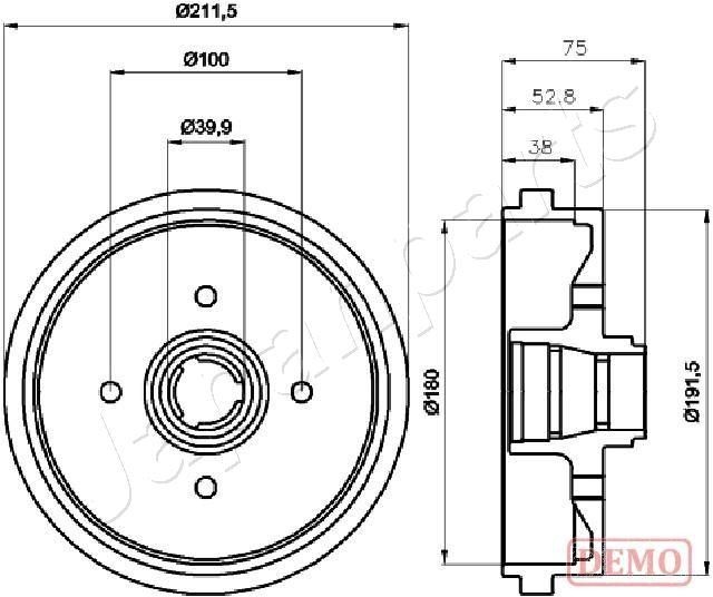 JAPANPARTS Bremsetrommel TA-0901C Bremsetrommel JAPANPARTS Audi Q3 TA-0901C