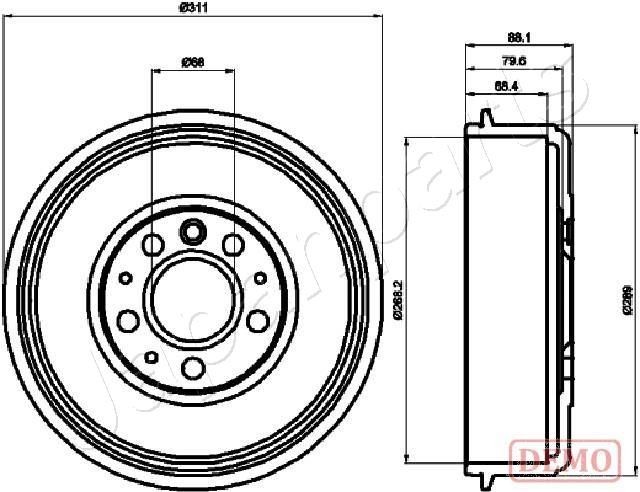 JAPANPARTS Bromstrumma TA-0914C TA-0914C JAPANPARTS bromstrummor Volkswagen T-CROSS