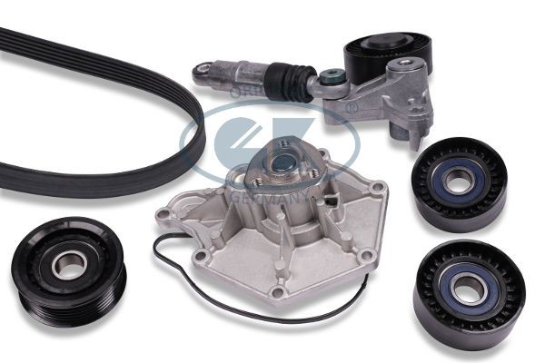 GK Pompe à eau+Jeu de courroie trapézoïdale à nervures K980272B Fiat DUCATO Courroie nervurée Poly-V GK K980272B