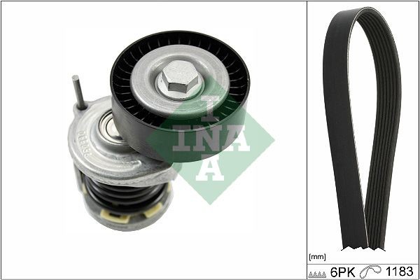 INA Drivremssats 529 0466 10 INA 529 0466 10 Flerspårsremssats Seat Ibiza 6l1 original