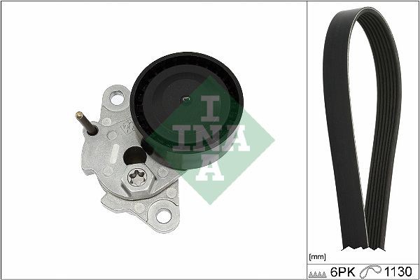 Jogo de correias trapezoidais estriadas INA 529 0476 10 INA 529 0476 10 Kit de correias trapezoidais estriadas SKODA OCTAVIA 2016