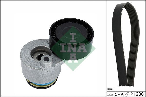 INA Jogo de correias trapezoidais estriadas 529 0511 10 INA 529 0511 10 Kit de correias trapezoidais estriadas Clio 1 baratos