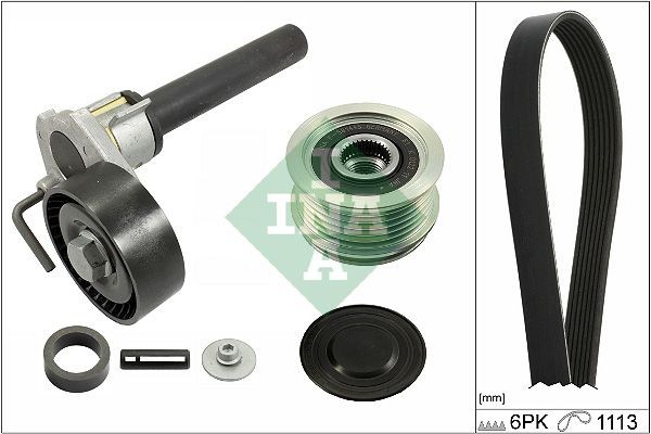 V-Ribbed Belt Set INA 529 0514 20 INA 529 0514 20 2014 VW JETTA poly v-belt kit replacement