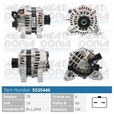 MEAT & DORIA Dynamo 5535446 Dynamo MEAT & DORIA Peugeot 605 5535446