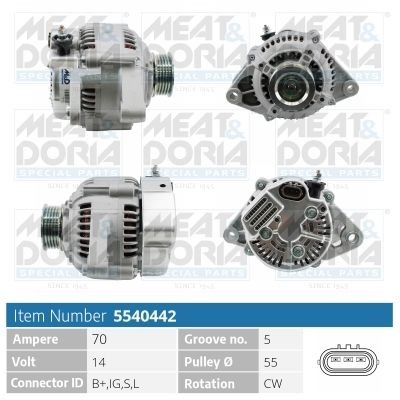 MEAT & DORIA Alternatore 5540442 MEAT & DORIA 5540442 Generatore Corolla VII Station Wagon (E100) prezzo