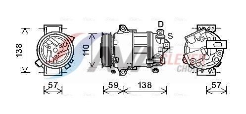 AVA COOLING SYSTEMS Klimakompressor ALAK133 ALAK133 AVA COOLING SYSTEMS FIAT Klimakompressor